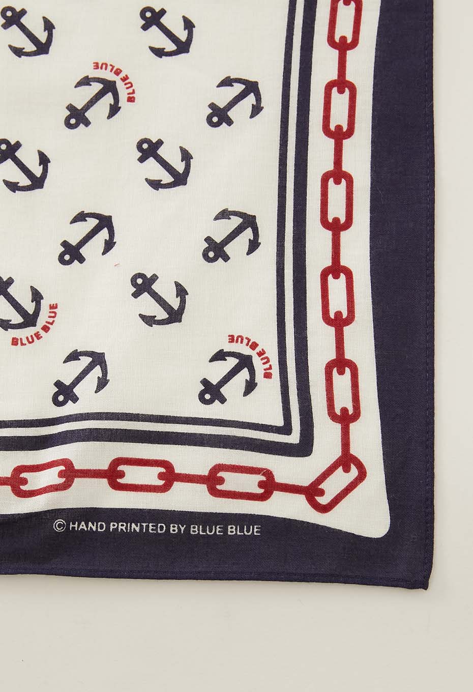 CHAIN&ANCHOR Cotton Bandana - OFF WHITE