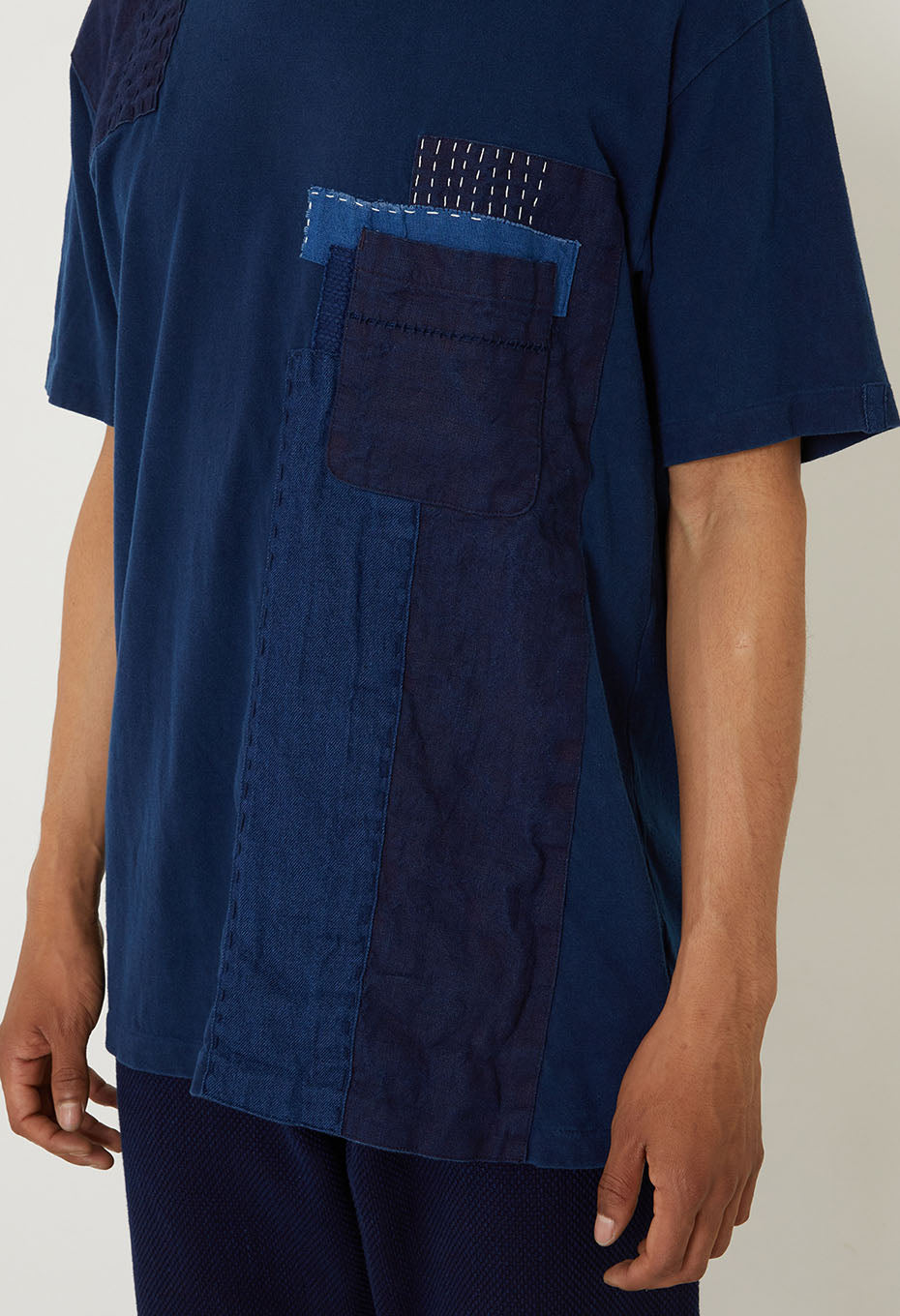 Indigo Tezomenenrin short sleeve T-shirt - INDIGO