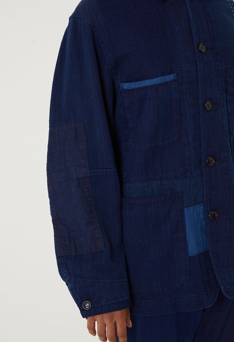 Kasezome Sashiko Nenrin Coverall - INDIGO