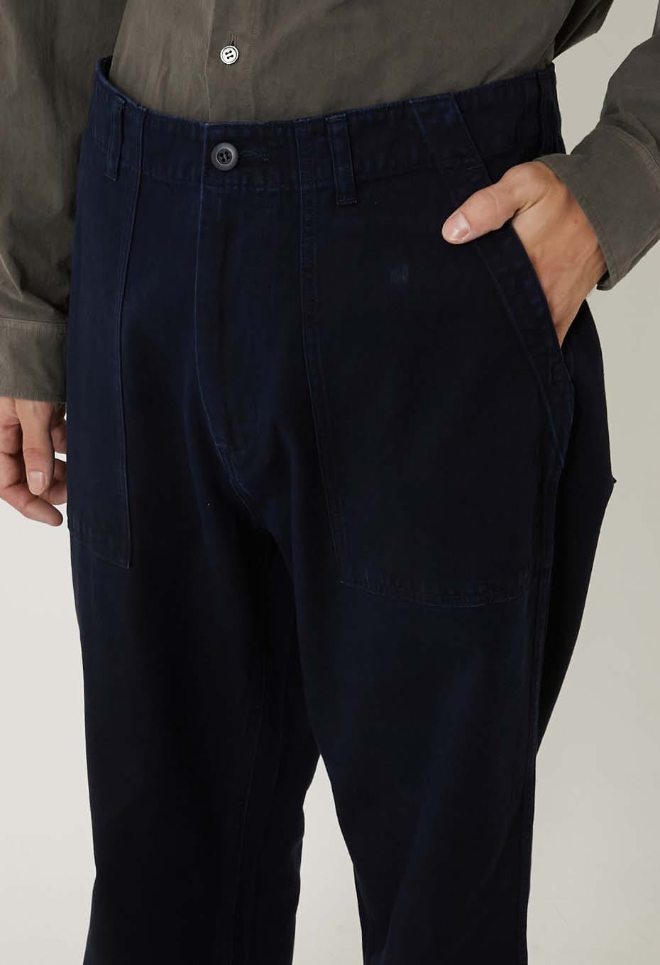コットンテンセルツイル ファティーグパンツ - INDIGO