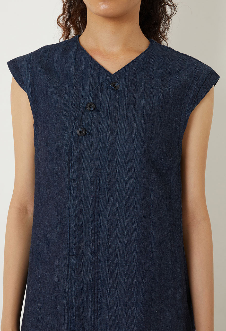 インディゴミックスヘリンボーン クルタワンピース - INDIGO