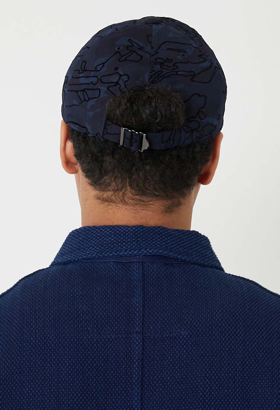 インディゴナイロンサテン チャクバツフロッキーキャップ - INDIGO