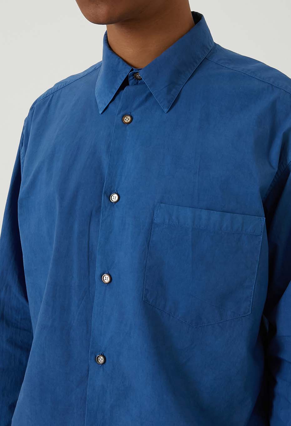 オーガニックコットン ホンアイ レギュラーカラー シャツ - INDIGO