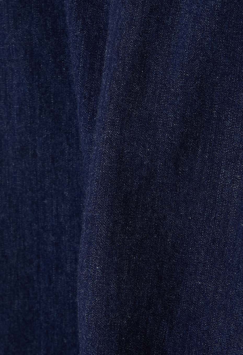 ジャカード シャツデニム 2ポケットワークシャツ - INDIGO