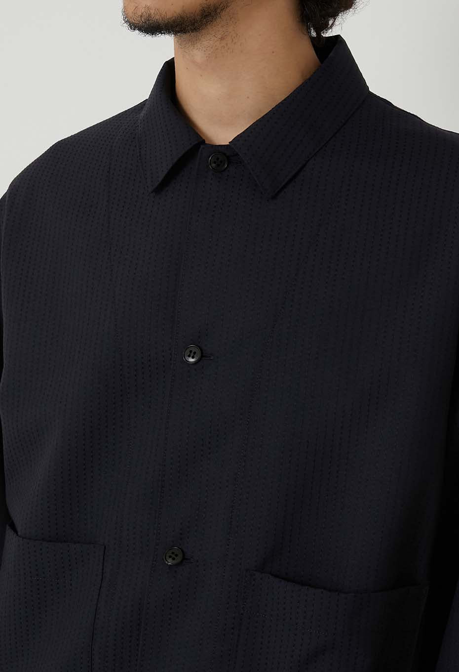 ウールドビーサシコ シャツジャケット - DARK NAVY