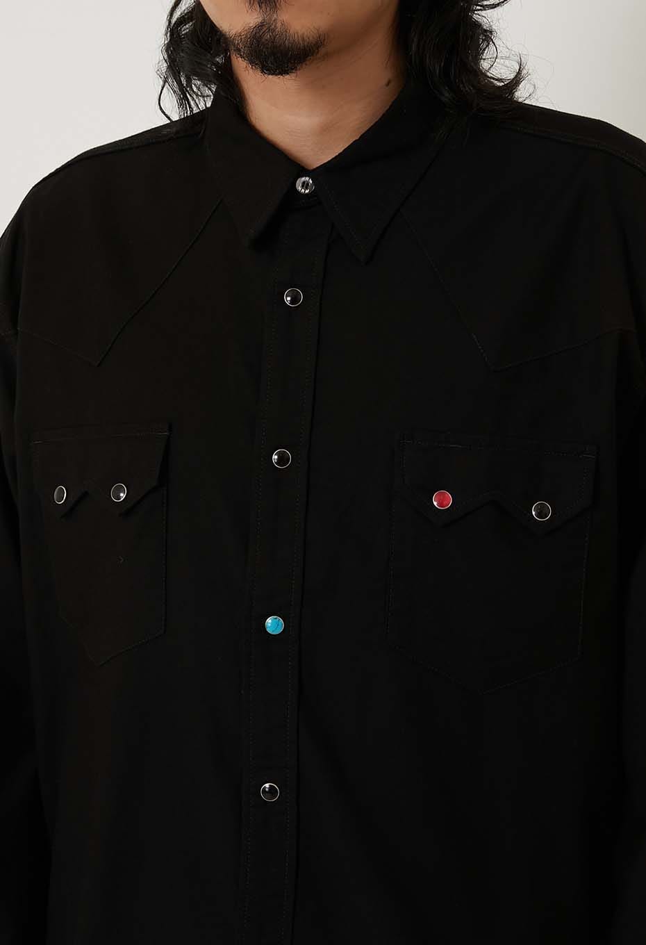 WILDSIDE × HOLLYWOOD RANCH MARKET Western Shitrs Jacket - BLACK