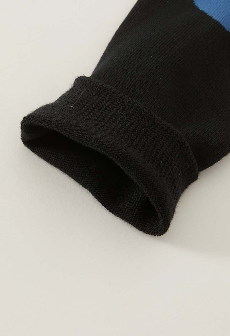 アオマルジャカードソックス - BLACK