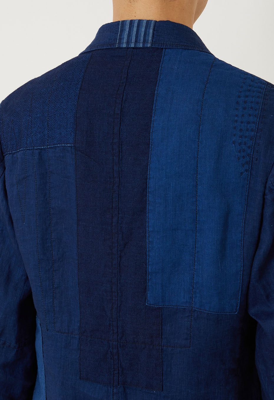 Indigo linen jacket - INDIGO