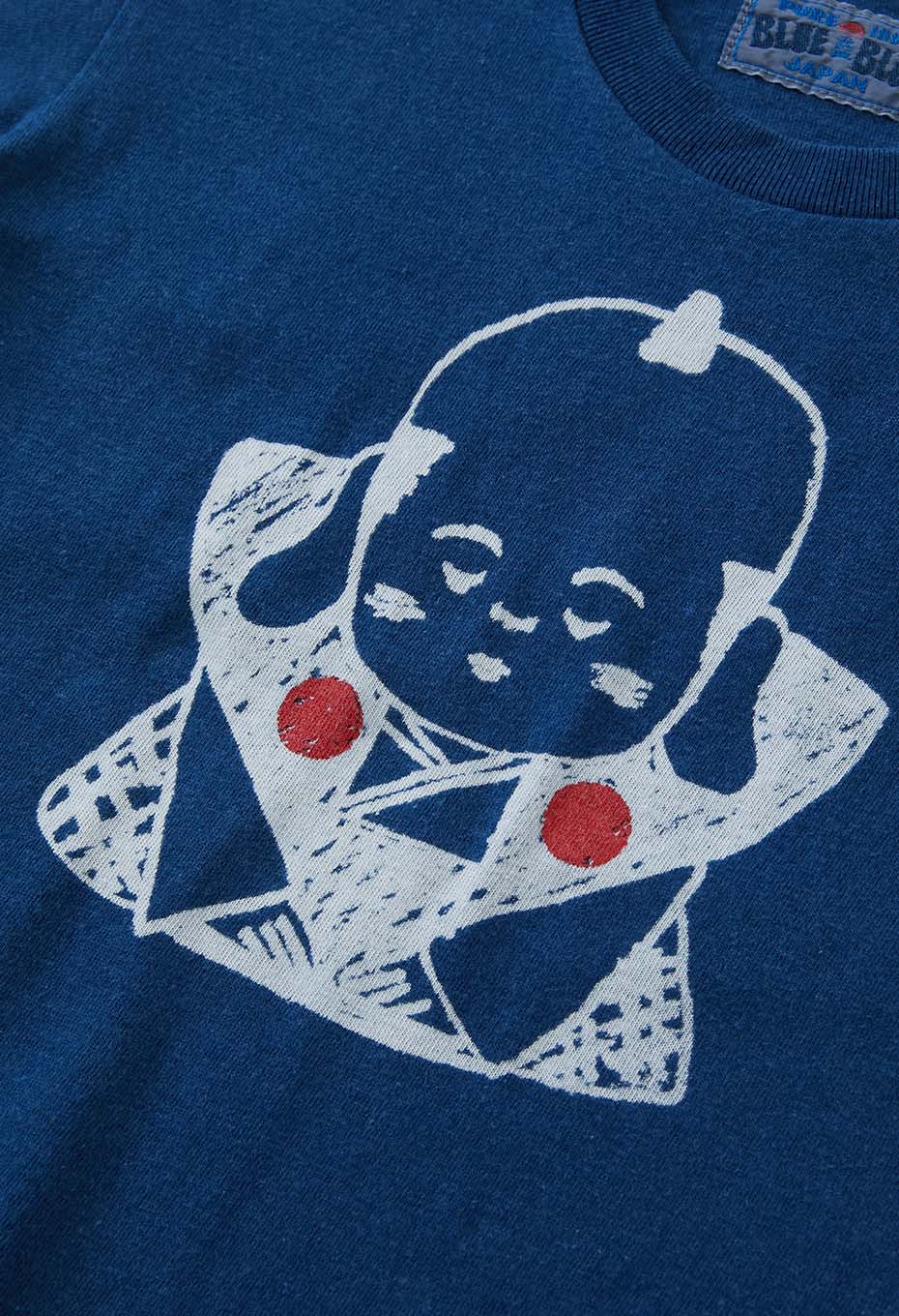 OKURA Fukusuke Indigo Kids Short Sleeve T-shirt - INDIGO