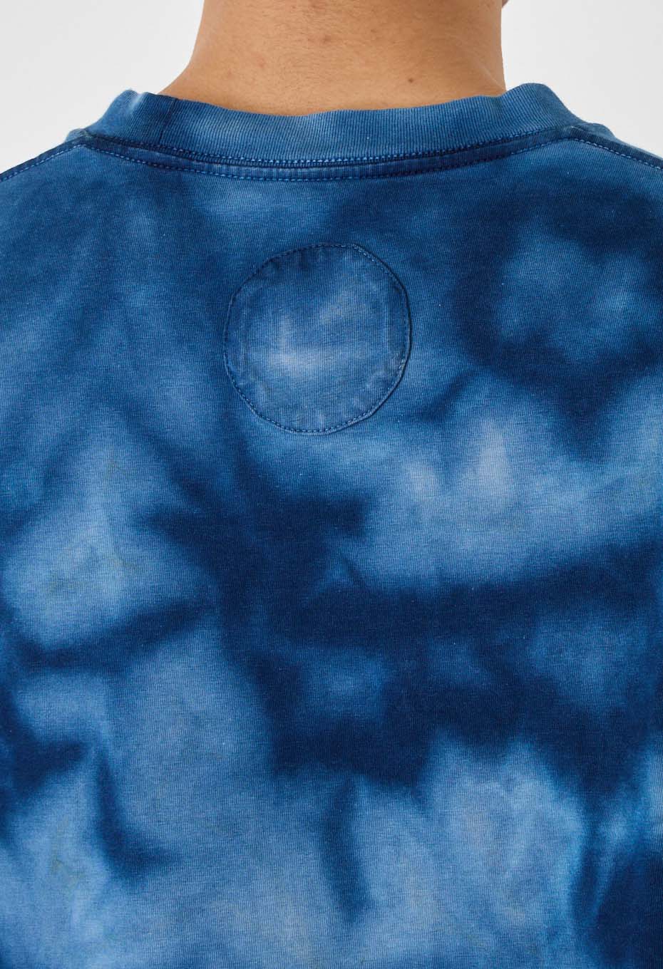 オーガニックコットン テシボリ バッセン ショートスリーブＴシャツ - INDIGO