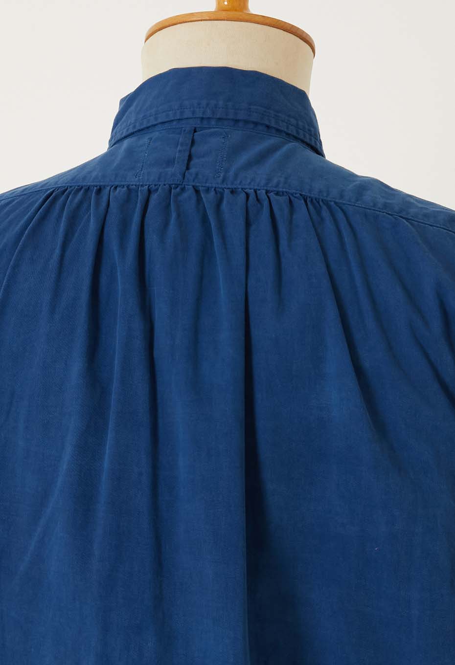 JAPAN DORAKU テンネンホンアイ ツイルクロスギャザーシャツ - INDIGO