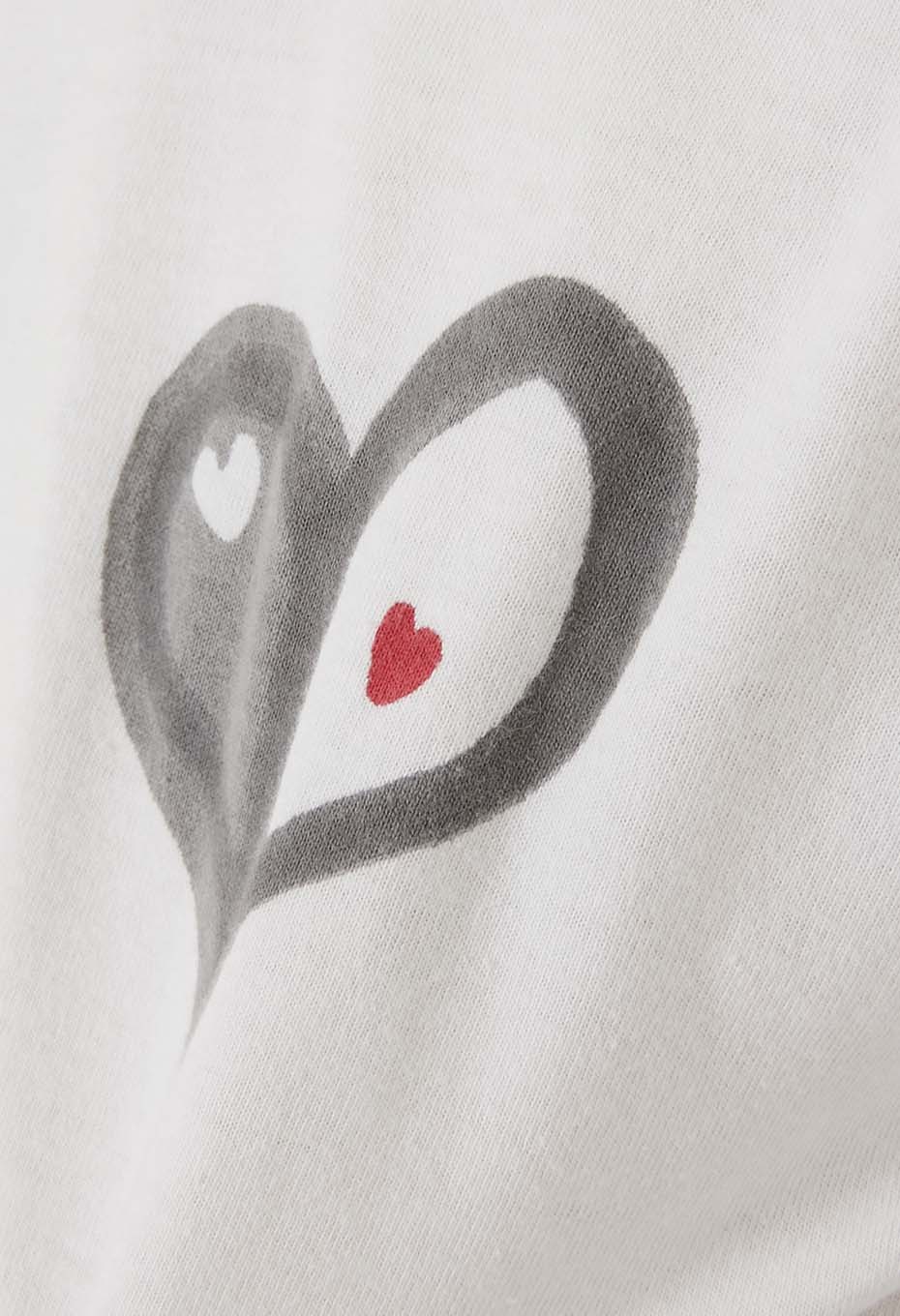 Bokashi Heart T-shirt - WHITE