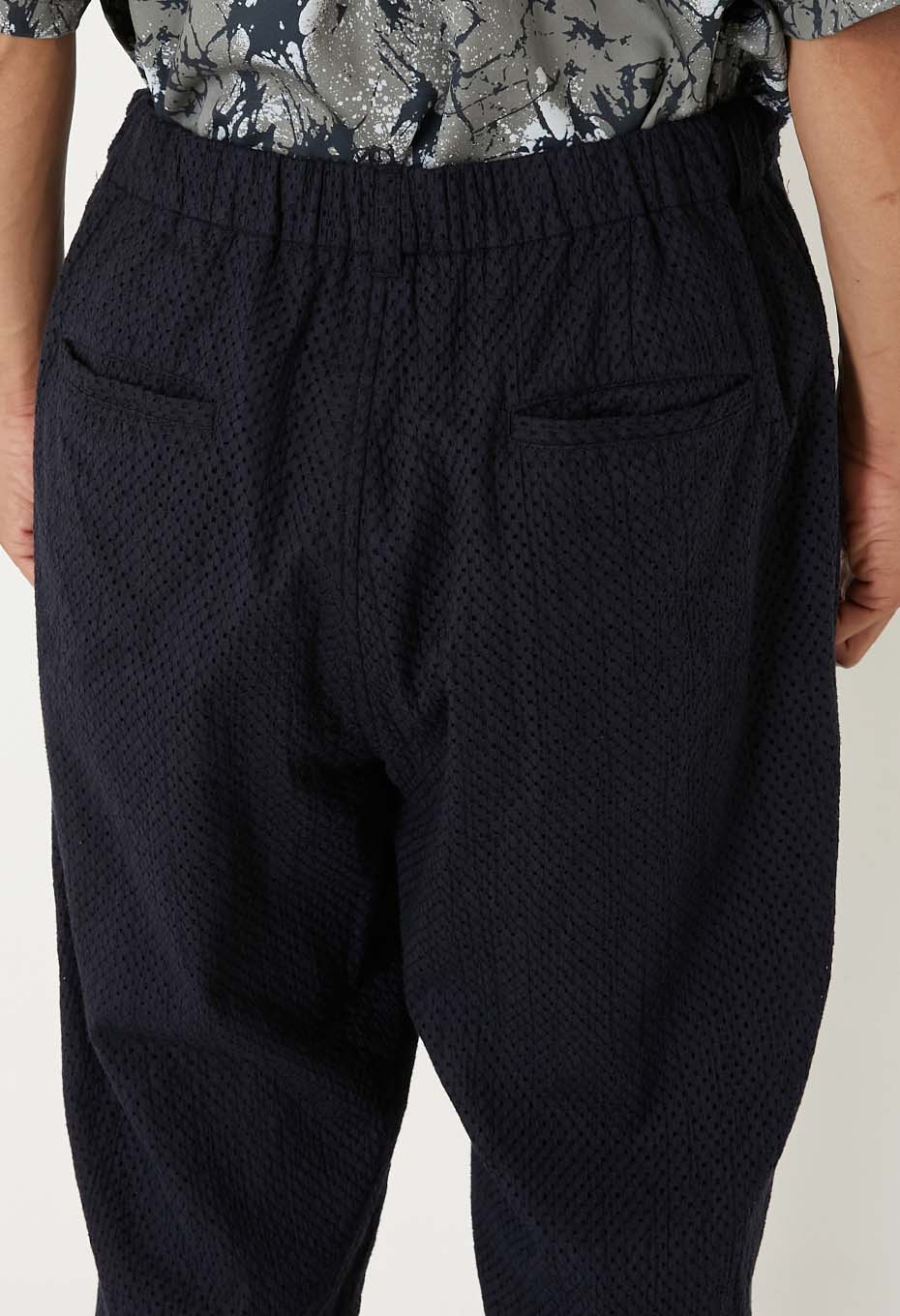 マイヤーレース タックストレートパンツ - DARK NAVY