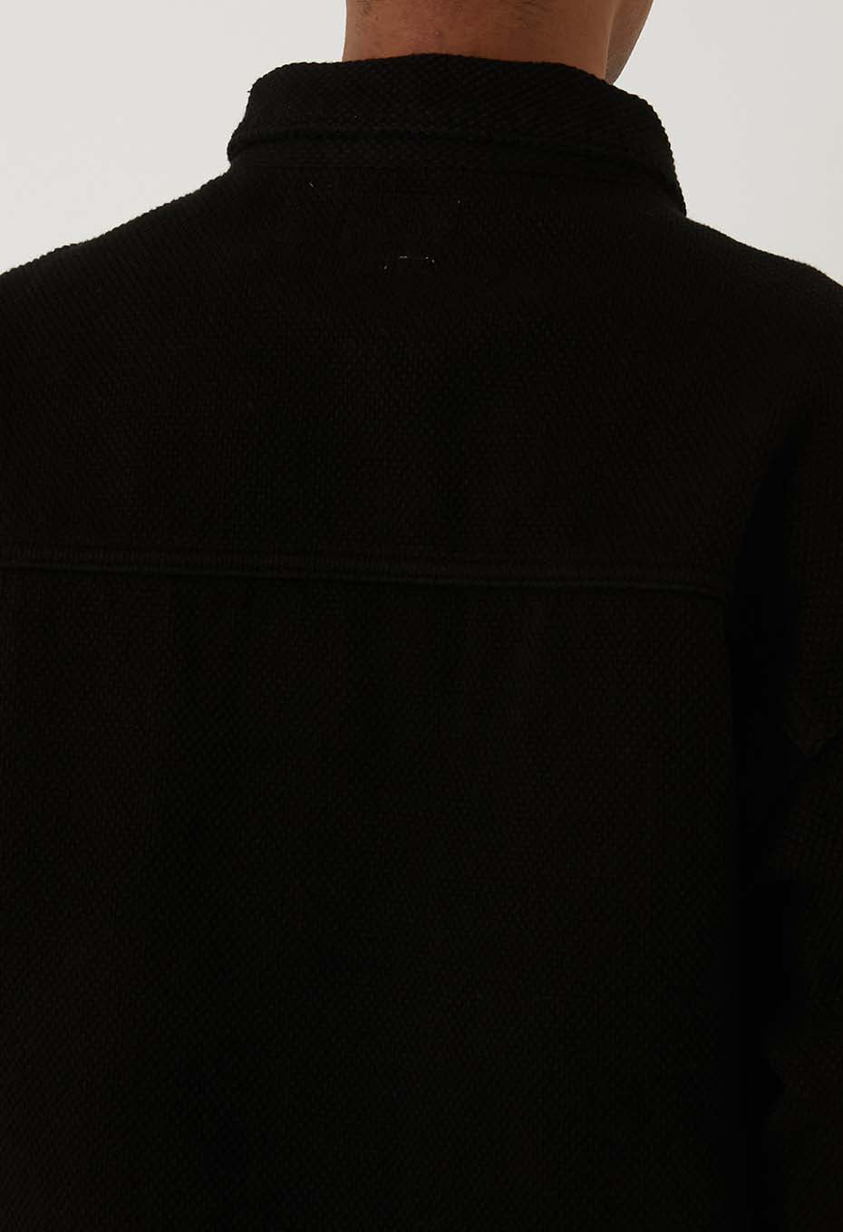 Nijuorisashiko Dark Black Trucker Jacket - BLACK