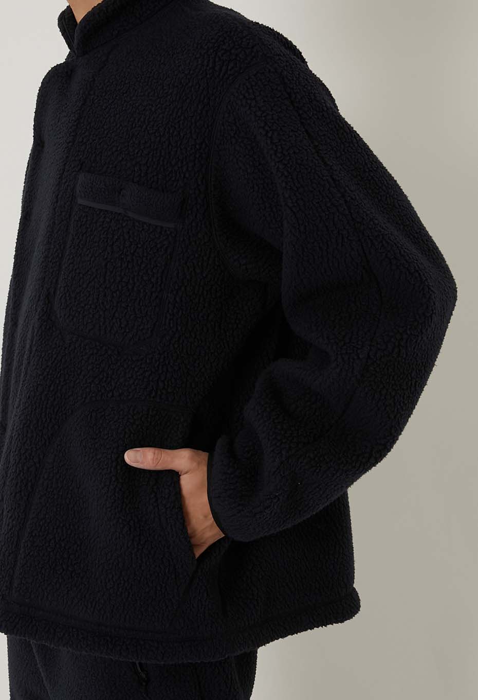 Polartec フリース スタンドカラー ジャケット ユニセックス - NAVY