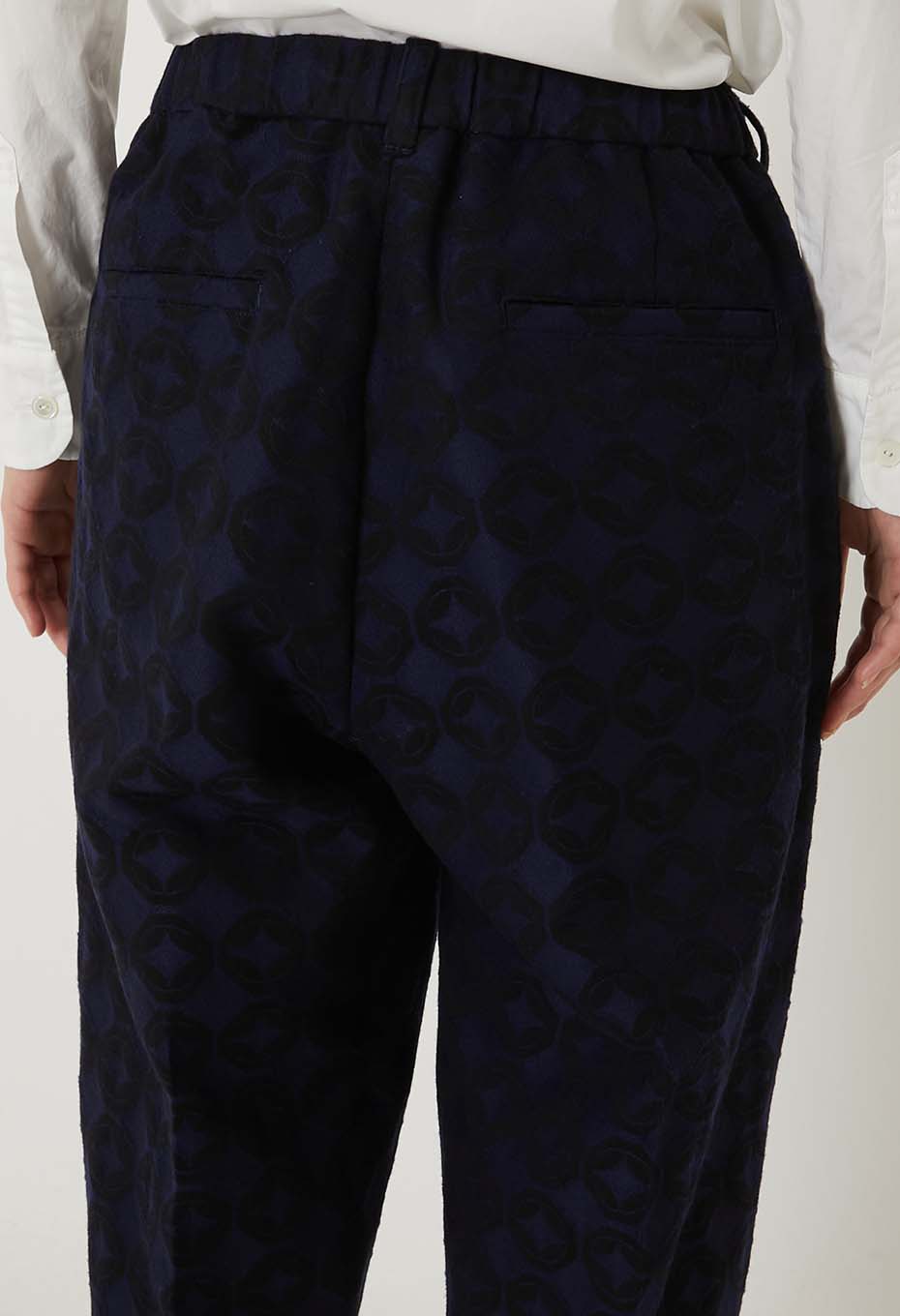 シッポウジャカードタックパンツ ウィメンズ - DARK NAVY