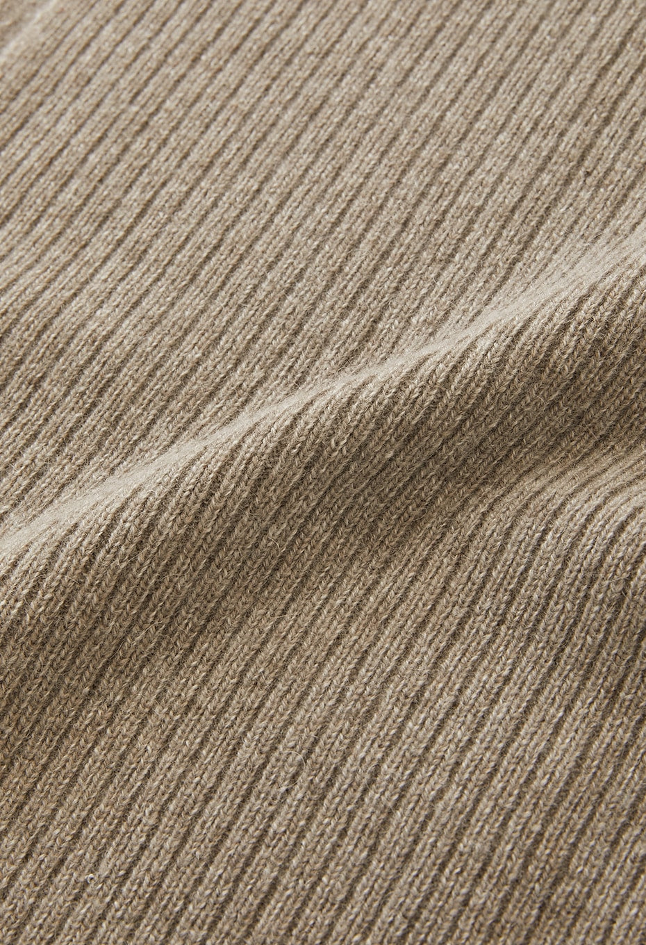 Yak Cashmere Ribbed Scarf - OATMEAL