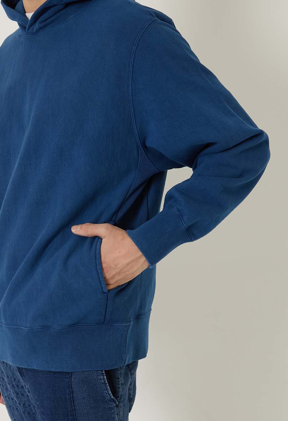 オーガニックウラケ テゾメ スウェットプルフーディ - BLUE