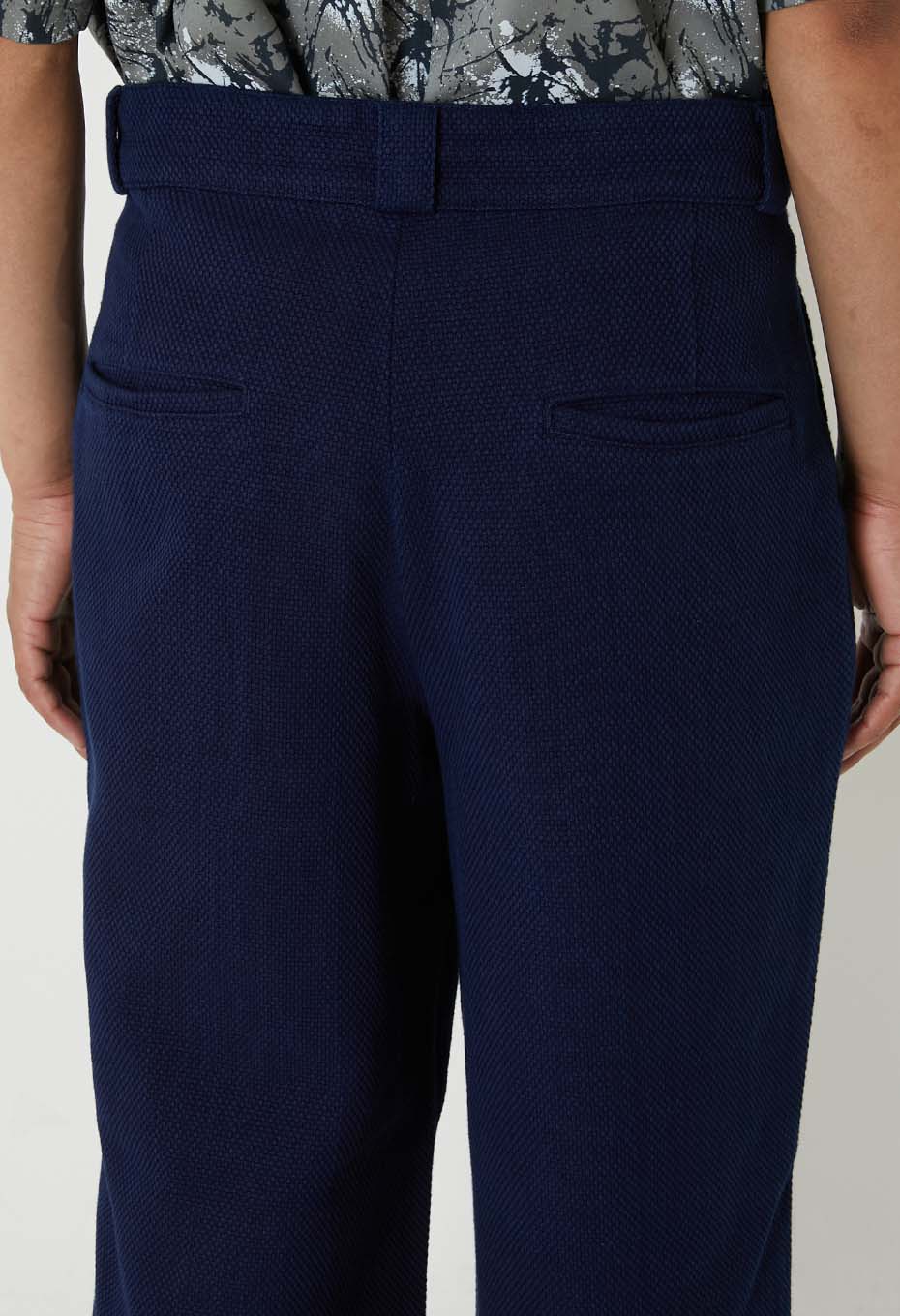 ホンアイライトサシコタックワイドパンツ - INDIGO