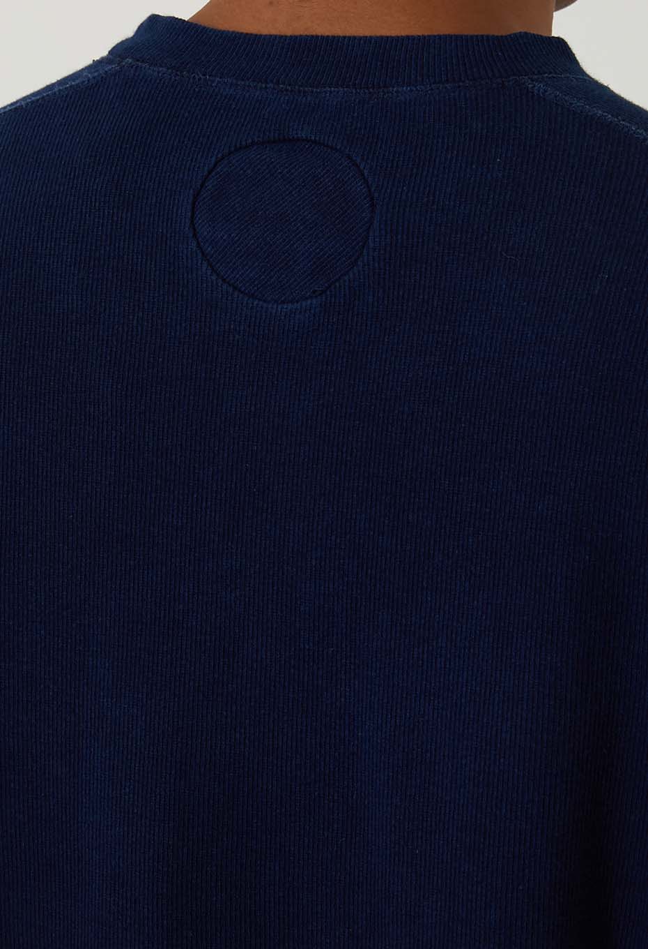 ムライトテレコ テゾメ ニードルステッチ ロングスリーブＴシャツ ユニセックス - INDIGO