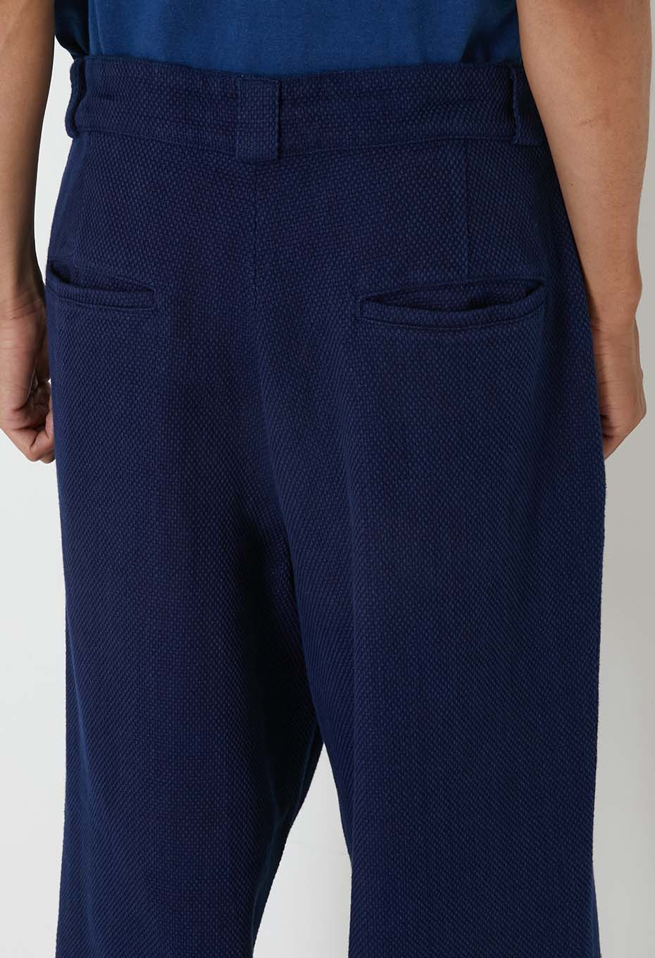 ホンアイライトサシコタックワイドパンツ - INDIGO