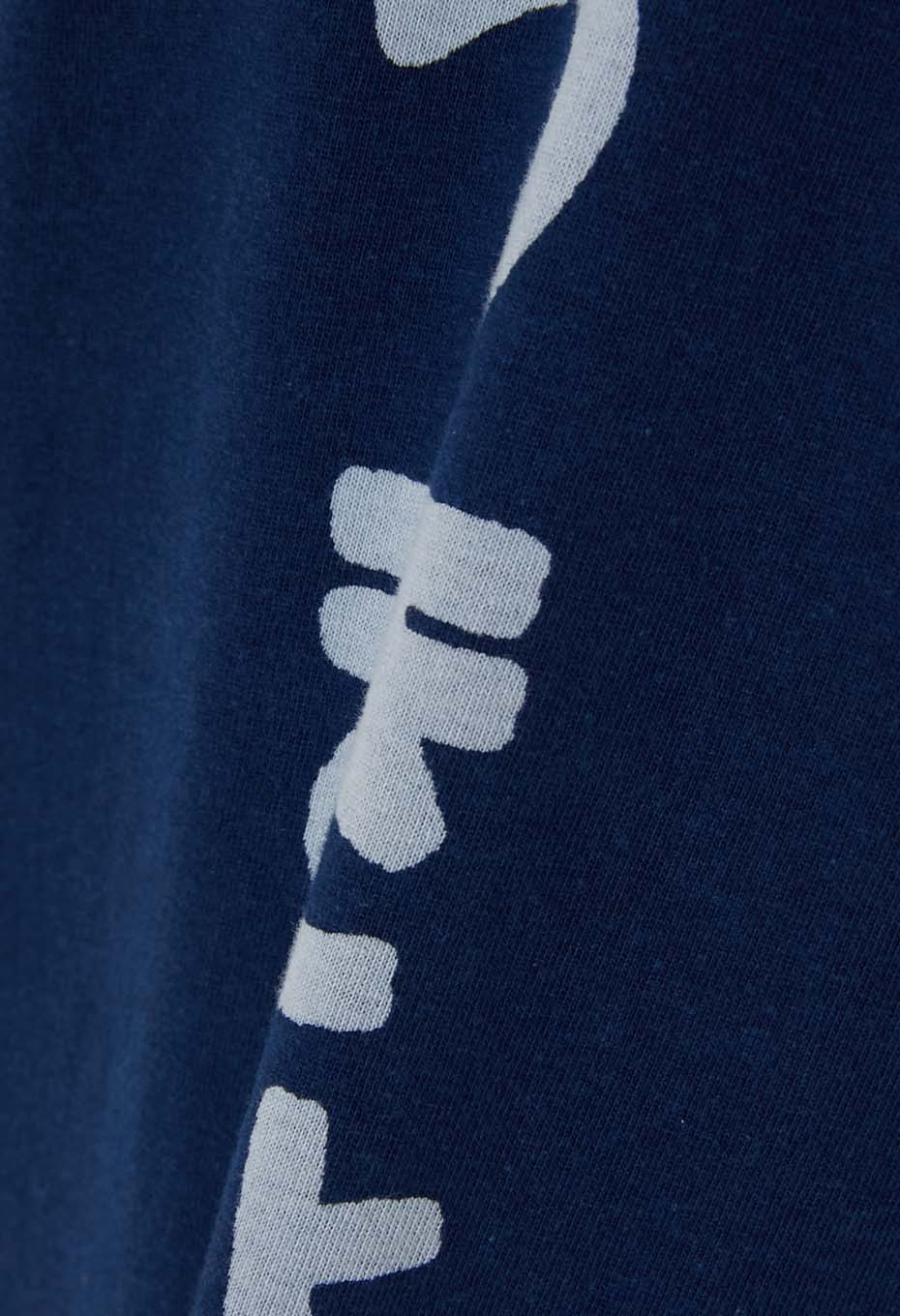 Hiragana Tokyo Bassen Indigo Short Sleeve T-shirt - INDIGO