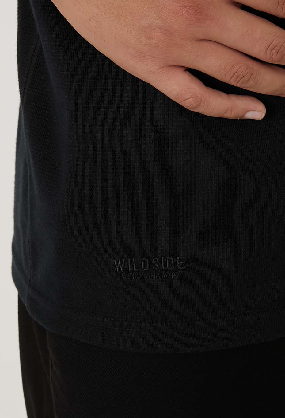 WILDSIDE × HOLLYWOOD RANCH MARKET /ストレッチフライス ショートスリーブ Ｔシャツ - BLACK