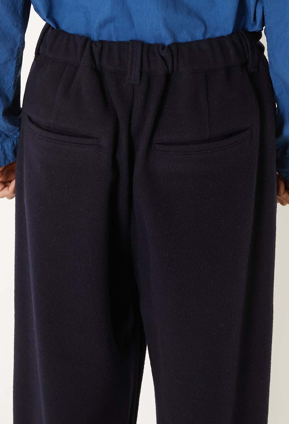 カシミアミックスフリース ドローパンツ - DARK NAVY