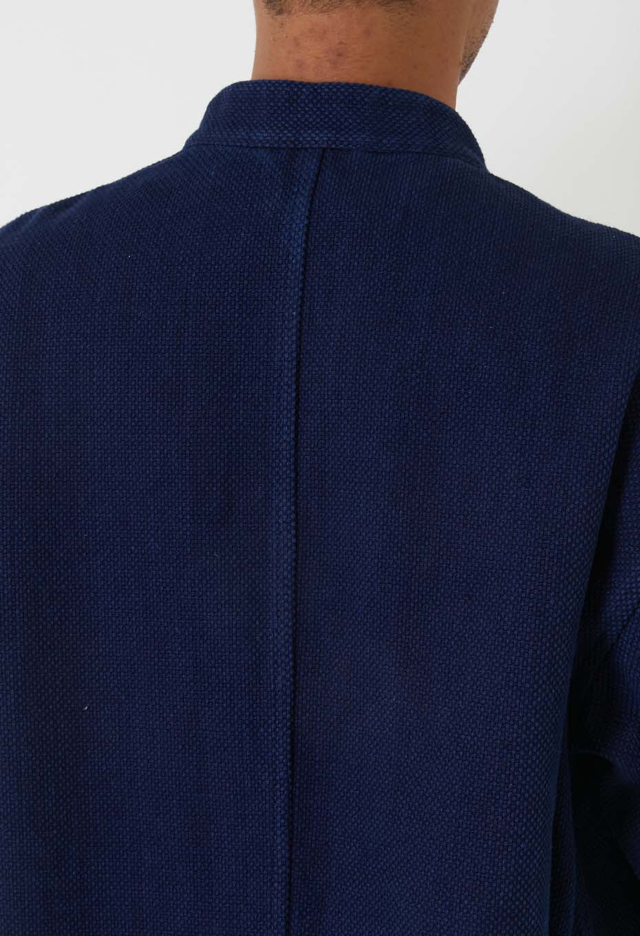 Woven Pure Indigo Oriental Jacket - INDIGO