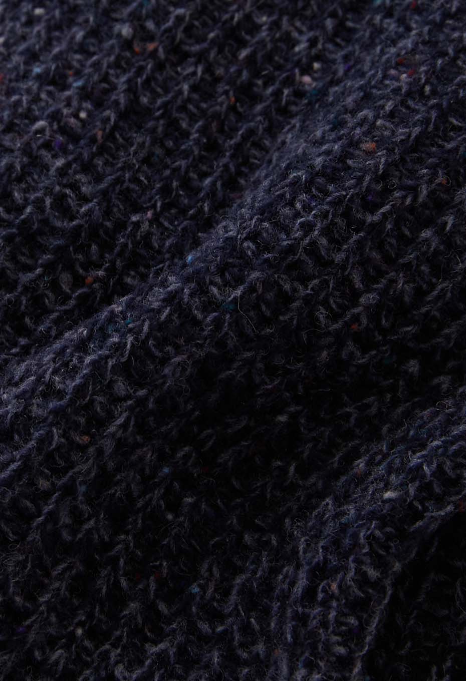 Dimlite Nep Rib Knit Muffler - NAVY