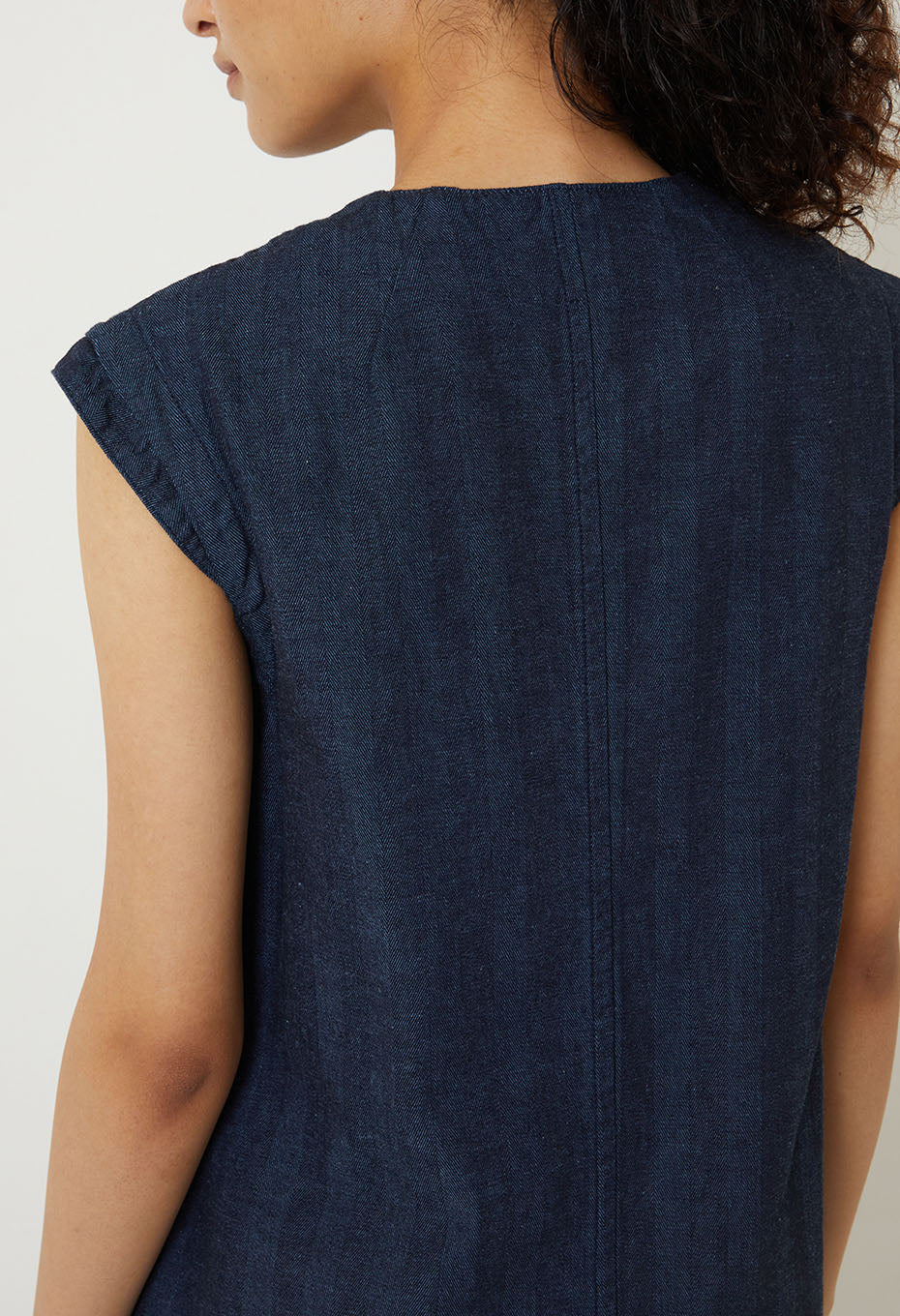 インディゴミックスヘリンボーン クルタワンピース - INDIGO