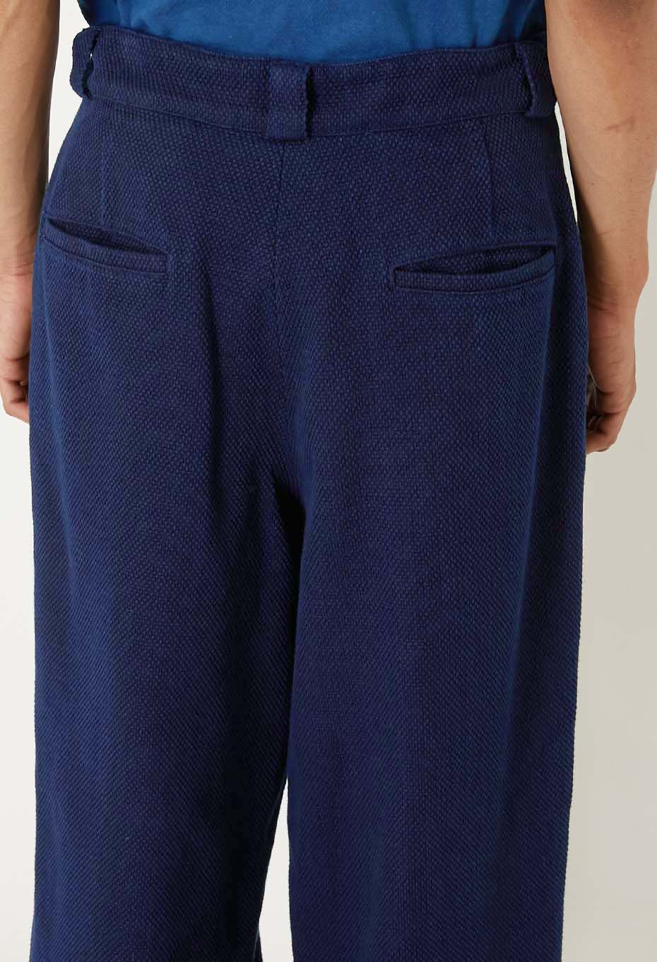ホンアイライトサシコ タックワイドパンツ - INDIGO