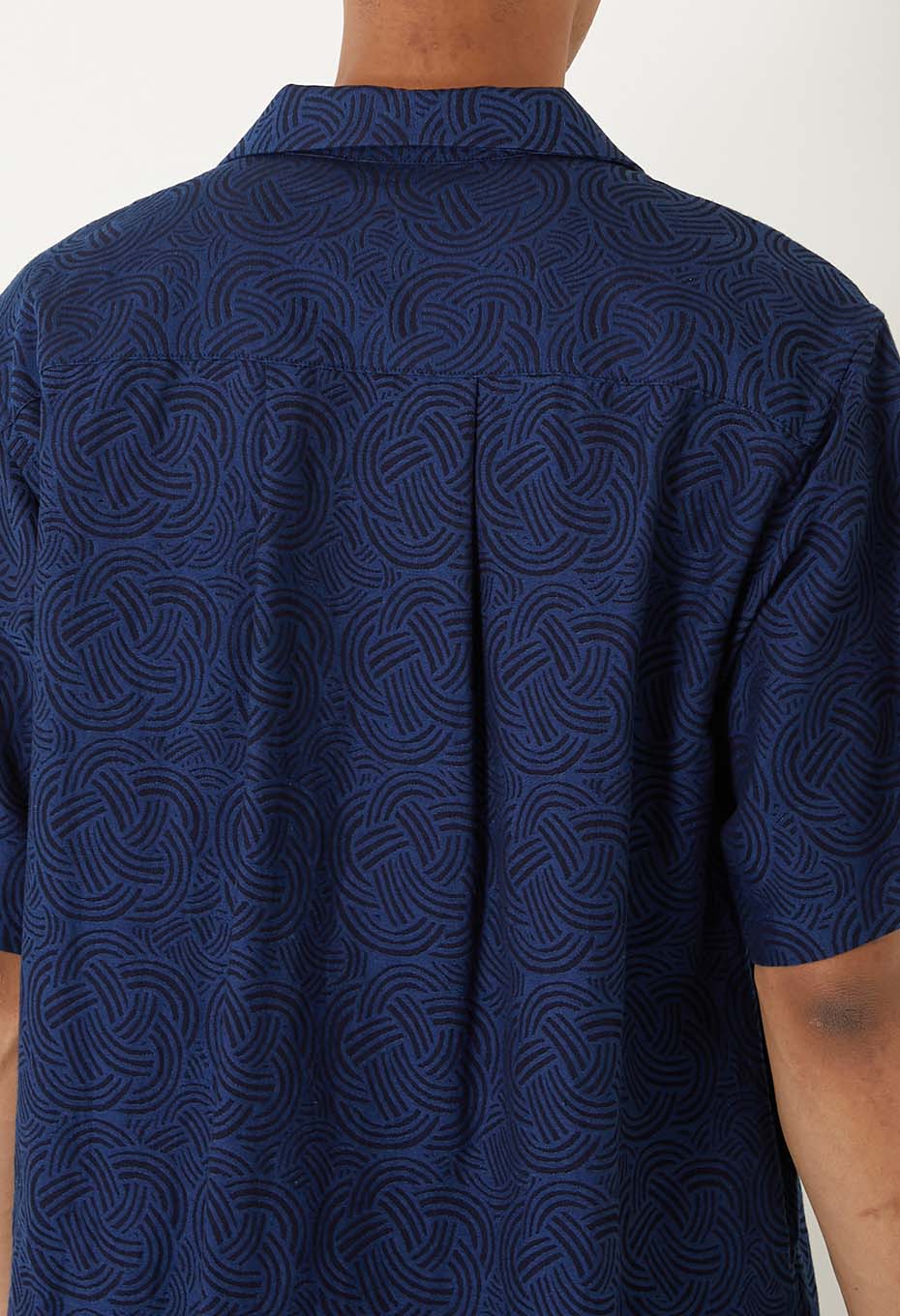 インディゴミズヒキジャカード ショートスリーブシャツ - INDIGO