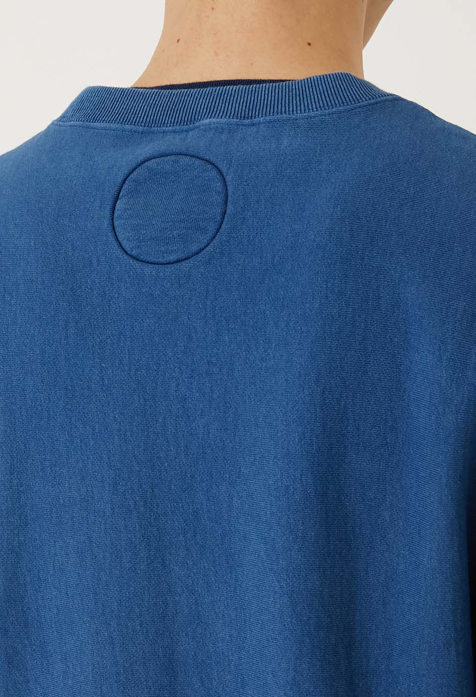 オーガニックウラケ テゾメ クルーネック スウェットシャツ - BLUE