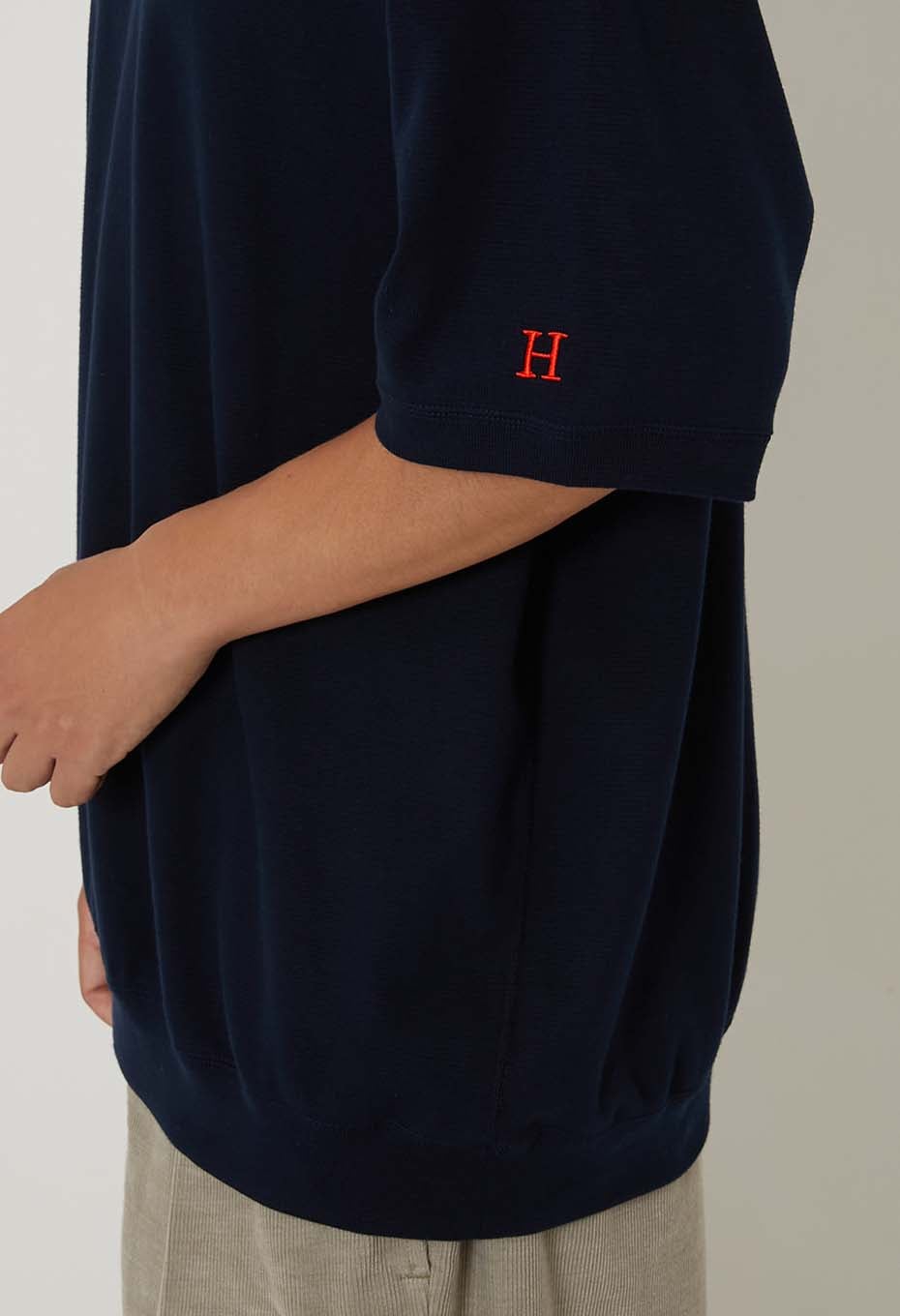 ストレッチフライス 9.5oz ヘムリブ ショートスリーブ Tシャツ - DARK NAVY