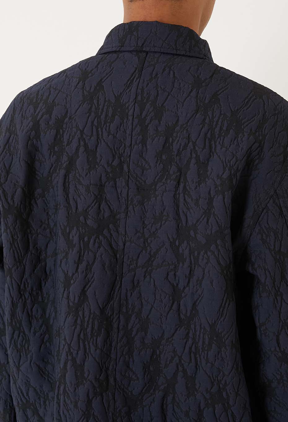 Glass jacquard zip-up jacket - DARK NAVY