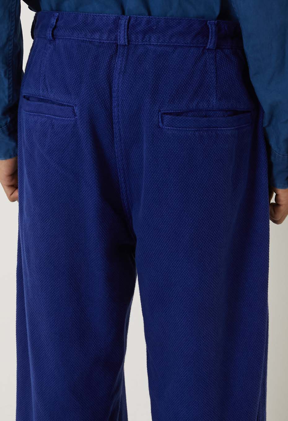 ブルーインディゴサシコ テゾメ ベイカーズパンツ - INDIGO