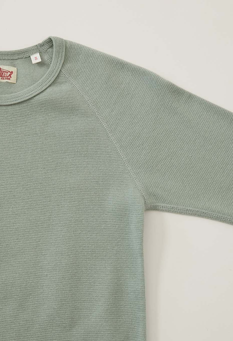 キッズ ストレッチフライス ロングスリーブ Tシャツ - SAGE GREEN