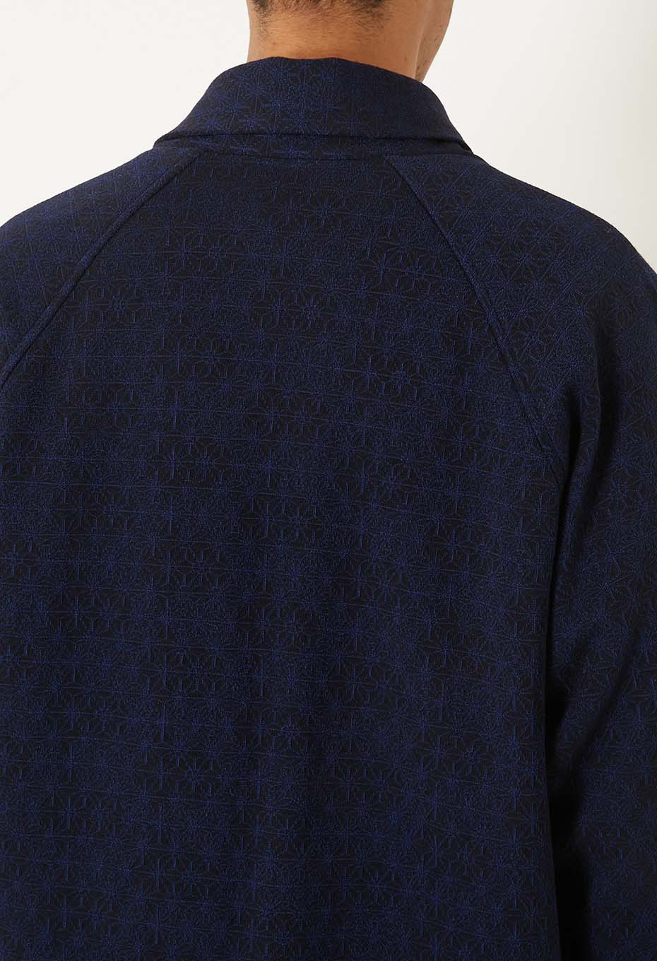 ウールニットジャカード ジャパンハオリ - NAVY
