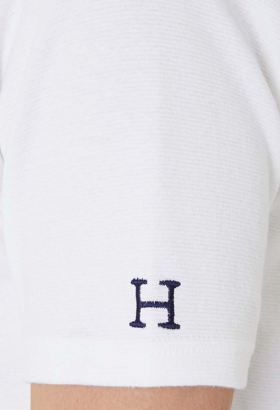 ストレッチフライス Vネックショートスリーブ Tシャツ - WHITE