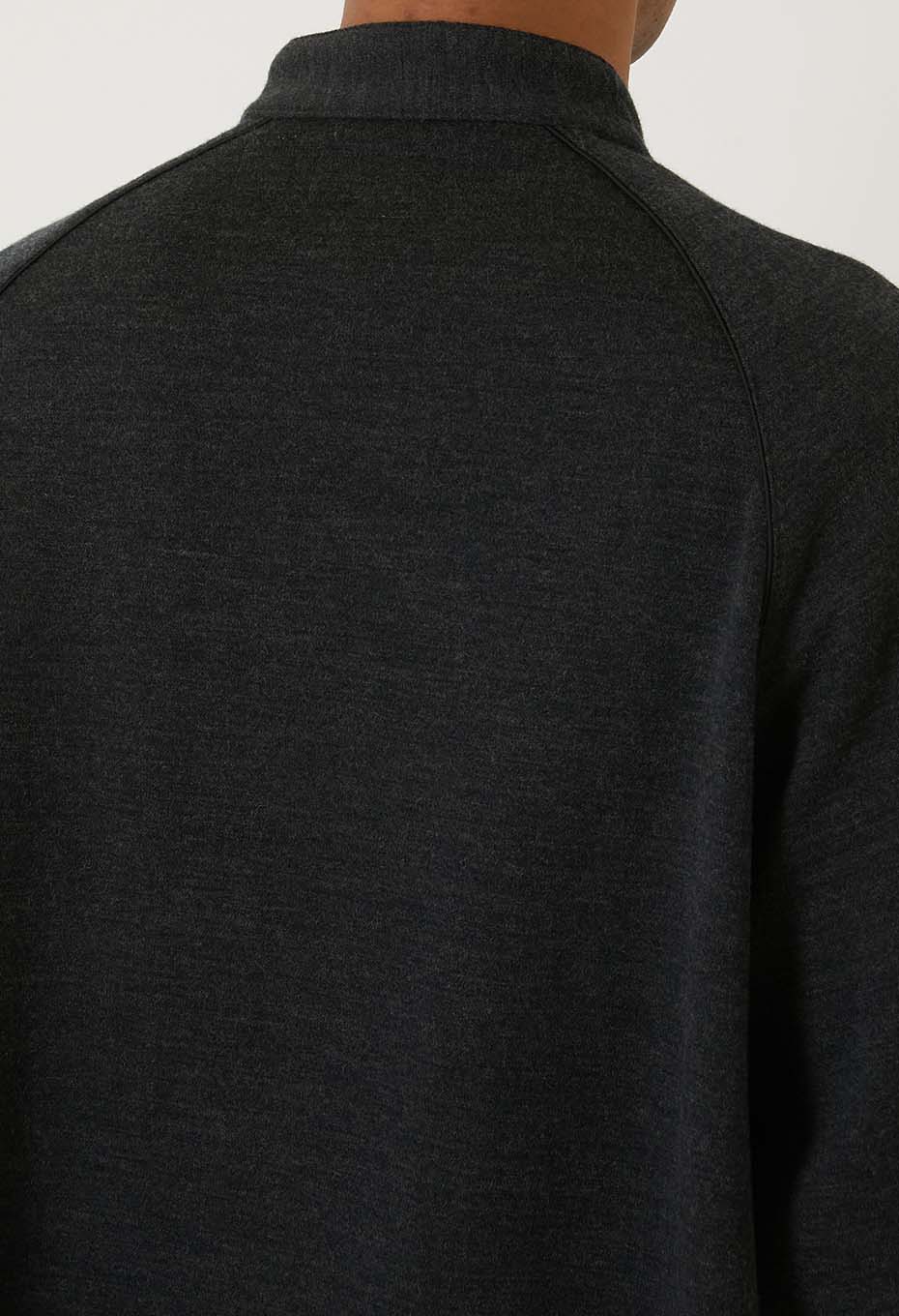 Double face jersey grandpa shirt - CH GRAY