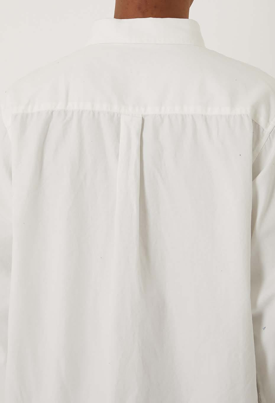 ファインオックス ボタンダウン ロングスリーブシャツ - WHITE