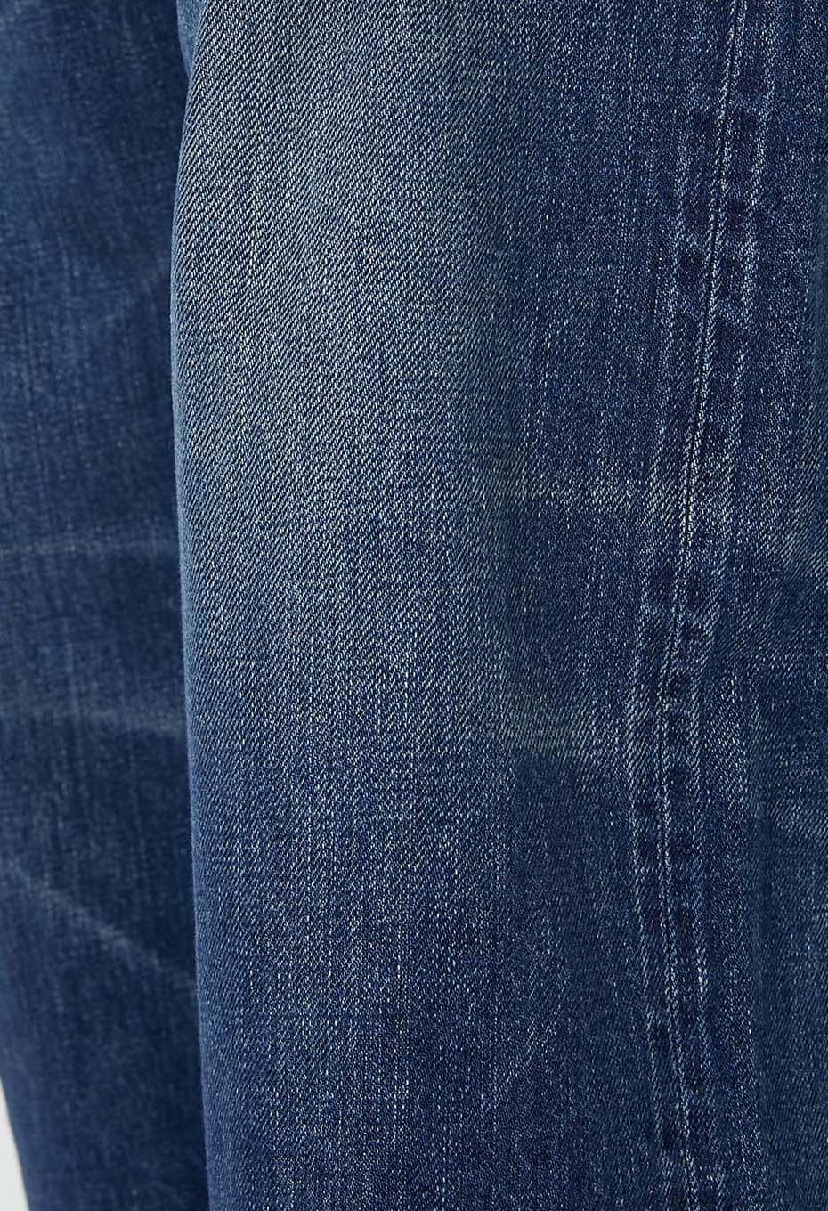 PP06 スーピマセルビッチ デニム DARK USED WASH ワイドジーンズ - INDIGO