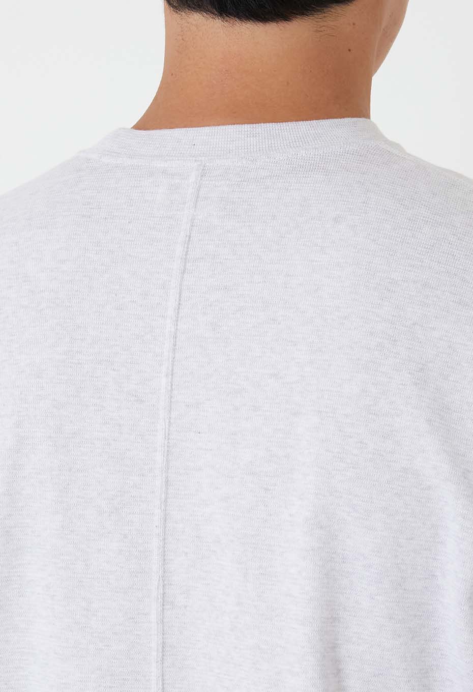 Stretch Fraise 9.5oz Hemrib Long Sleeve T-Shirt - SV GRAY