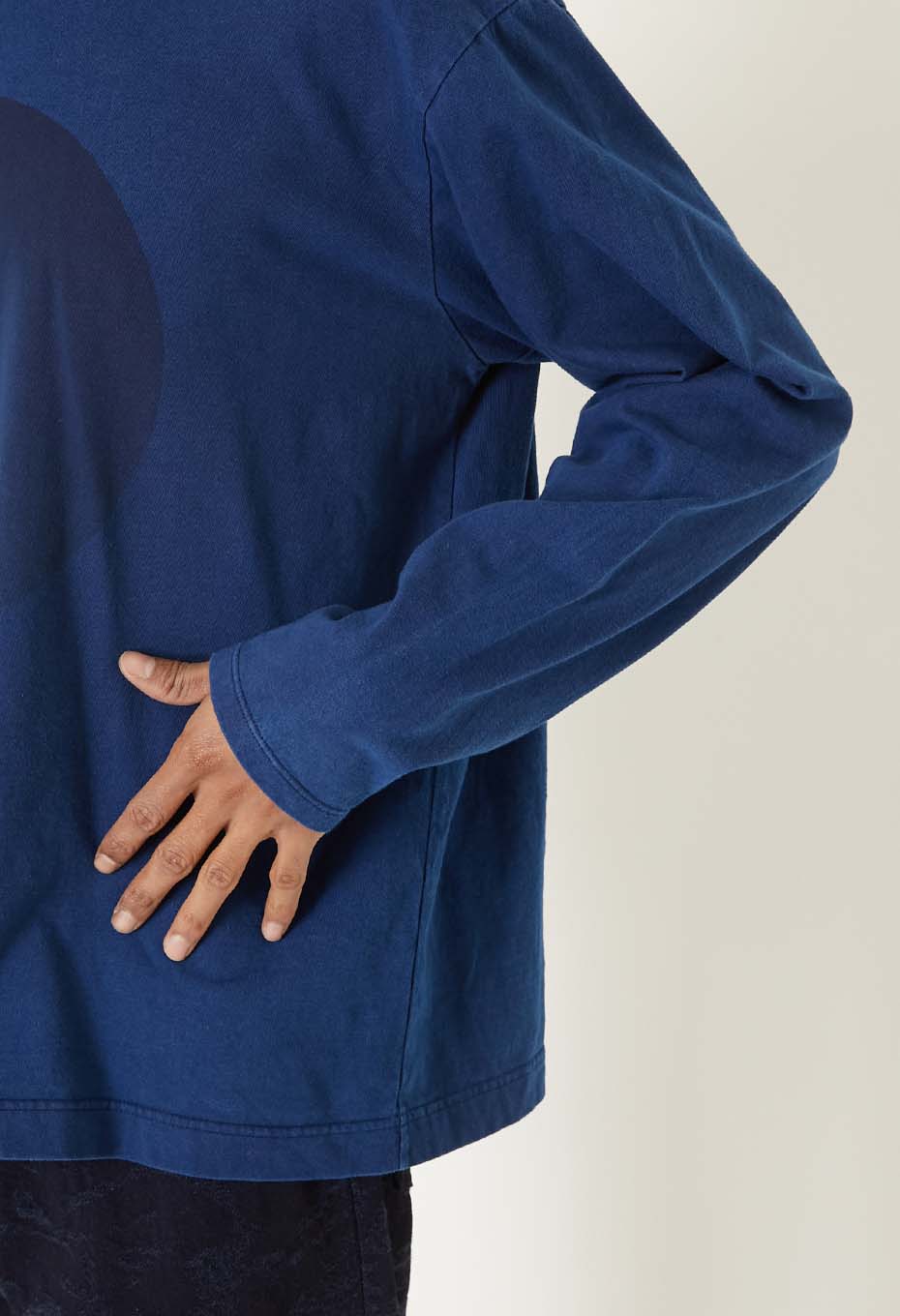 Indigo Oomaru Print Long Sleeve T-shirt - B