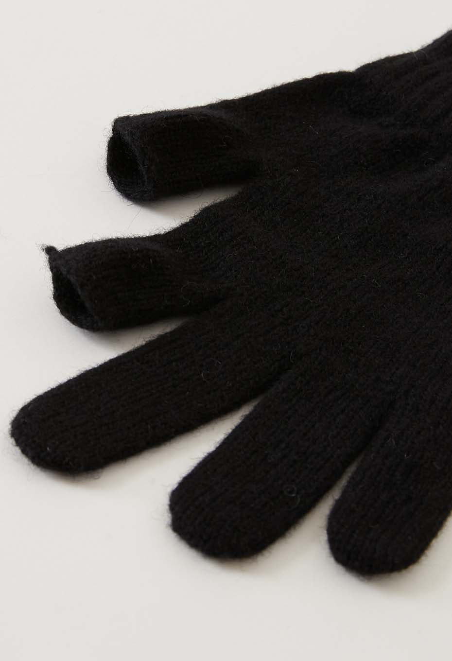 Recycled cashmere ubiquitous gloves - BLACK