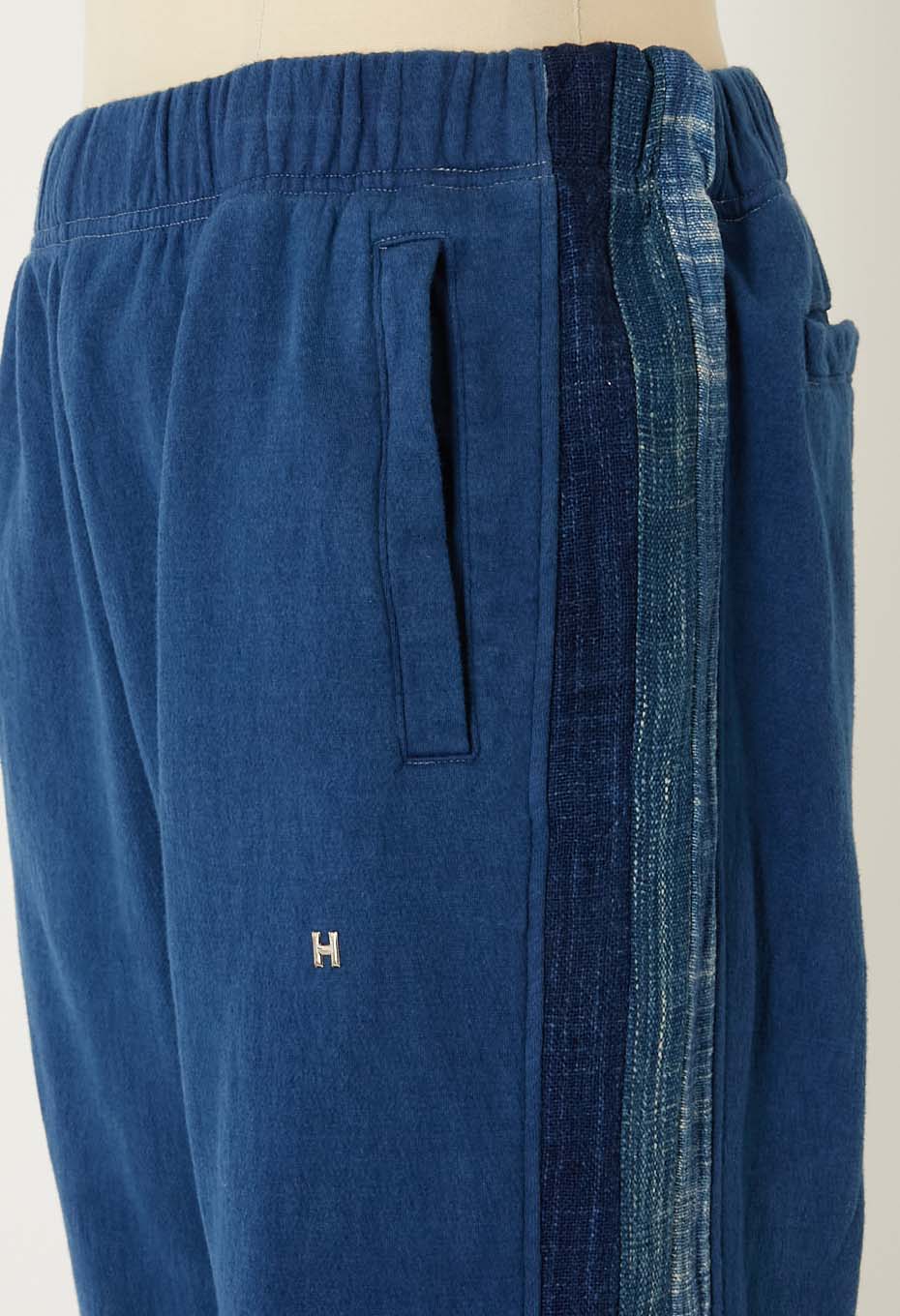 JAPAN DORAKU REWORK テンネンホンアイ スウェット トラックパンツ - INDIGO