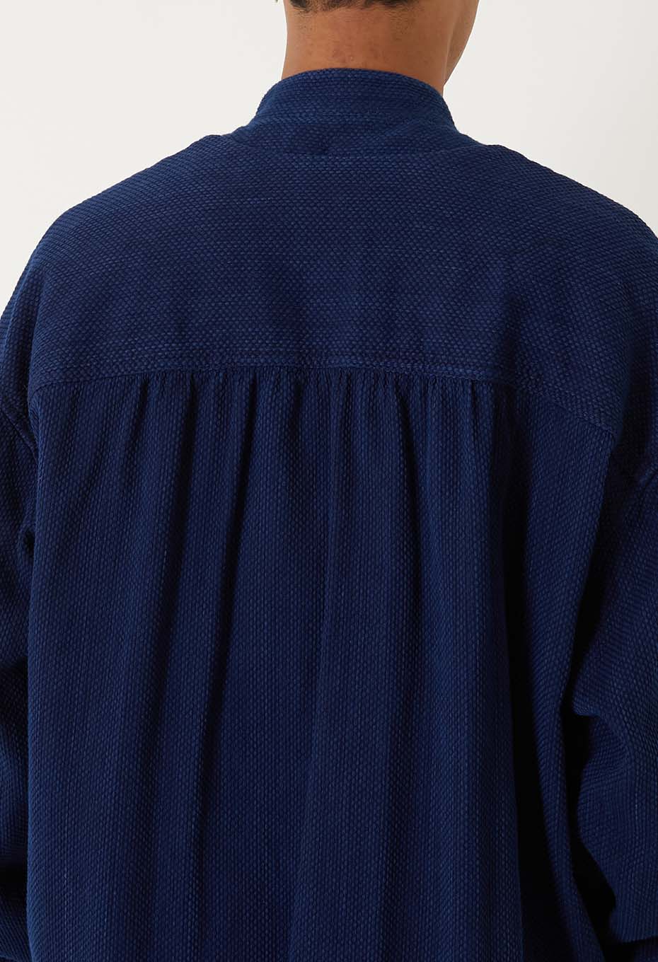 カセゾメサシコ ノット ボタンシャツ - INDIGO