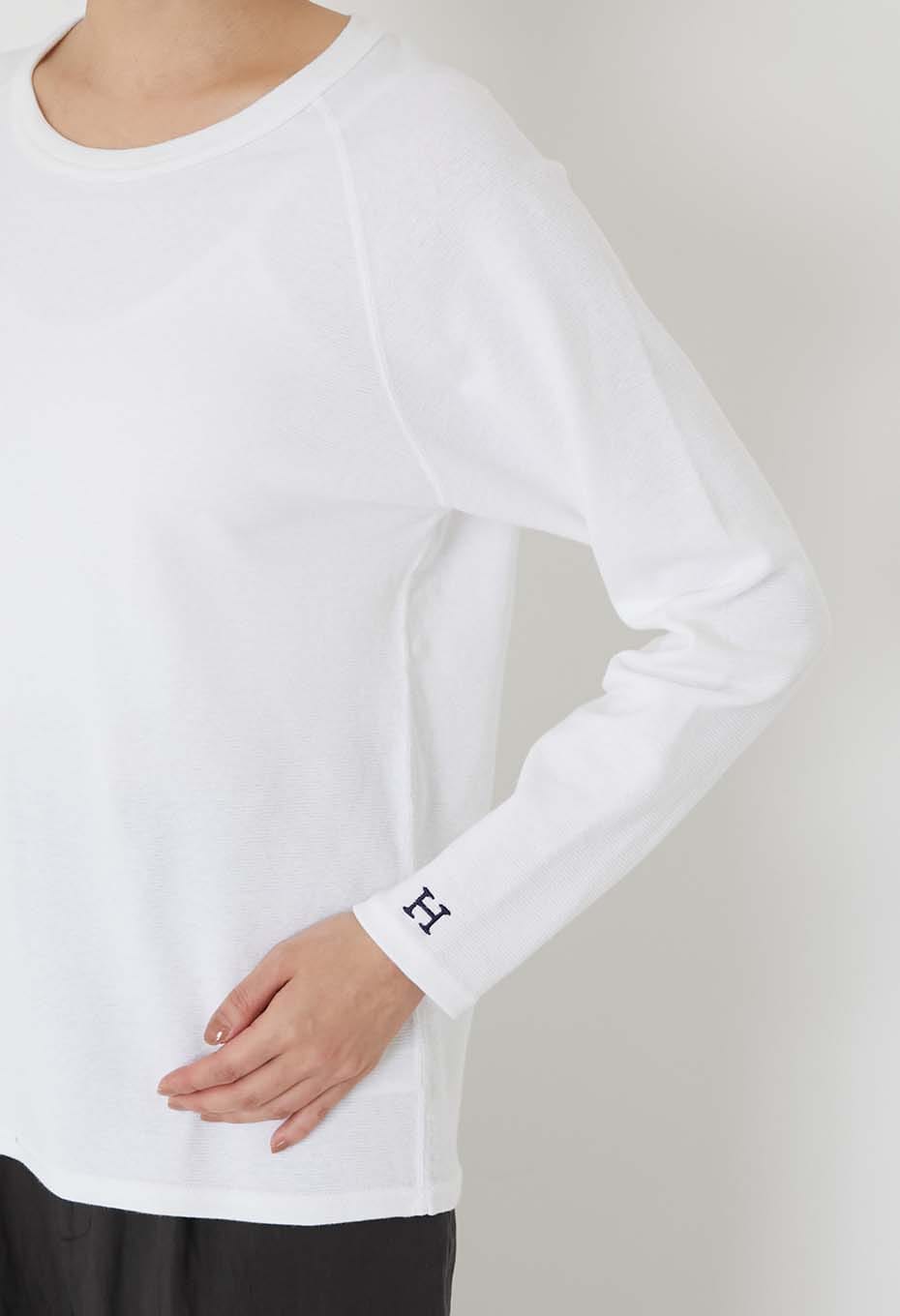 ストレッチフライス リラックスフィット LS Tシャツ ウィメンズ - WHITE