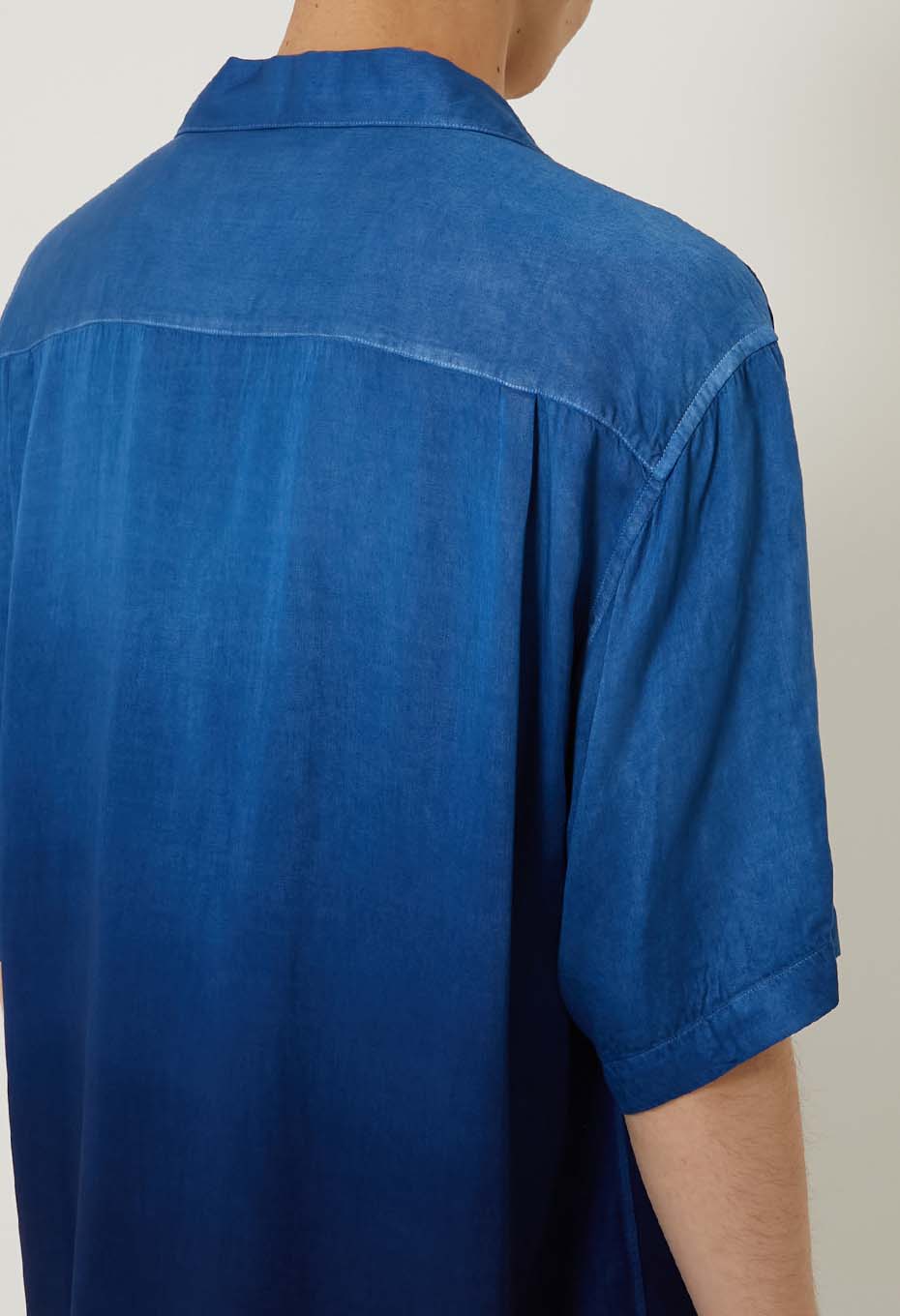 Woven Pure Indigo Tezome gradation aloha - INDIGO